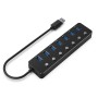 USB Hub GEMBIRD UHB-U3P7P-01 Black by GEMBIRD, USB hubs - Ref: S9123264, Price: 23,53 €, Discount: %