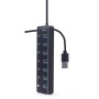 USB Hub GEMBIRD UHB-U3P7P-01 Black by GEMBIRD, USB hubs - Ref: S9123264, Price: 23,53 €, Discount: %