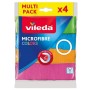 Pano de limpeza de microfibra Vileda 155717 Azul Branco Verde Laranja Cinzento escuro (4 Unidades) (4 Peças) de Vileda, Panos...