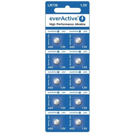 Batteries EverActive EverActive G3 LR736 LR41 (10 Units) by EverActive, Disposable Batteries - Ref: S9132554, Price: 1,39 €, ...