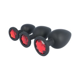 Anal plug Virgite Black Silicone Set 3 Pieces by Virgite, Plugs - Ref: M0404647, Price: 15,61 €, Discount: %