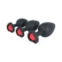 Anal plug Virgite Black Silicone Set 3 Pieces | Tienda24 - Global Online Shop Tienda24.eu