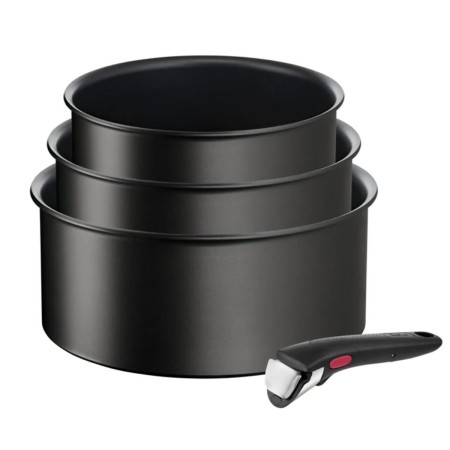 Casserole with lid Tefal L3979202 Black Aluminium Ø 18 cm Ø 20 cm Ø 16 cm (3 Units) (4 Units) | Tienda24 - Global Online Shop Tienda24.eu