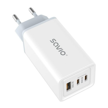 Carregador de Parede Savio LA-07 Branco 65 W de Savio, Carregadores - Ref: S9136663, Preço: 31,64 €, Desconto: %