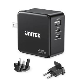 Cargador de Pared Unitek P1117B Negro 65 W (1 unidad) de Unitek, Cargadores - Ref: S9148314, Precio: 34,27 €, Descuento: %