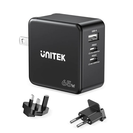 Carregador de Parede Unitek P1117B Preto 65 W (1 Unidade) de Unitek, Carregadores - Ref: S9148314, Preço: 34,27 €, Desconto: %