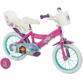 Bicicleta Infantil Gabby's Dollhouse 24973W Branco Cor de Rosa 14" de Gabby's Dollhouse, Elétricas - Ref: S9195907, Preço: 17...