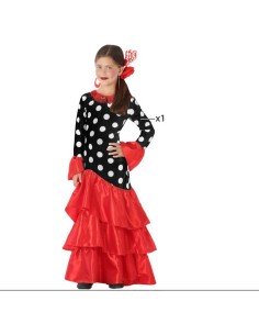 Costume per Adulti Flamenca Nero Rosso Spagna da BigBuy Carnival, Adulti - Ref: S1128471, Precio: €21.85, Descuento: %