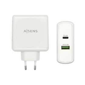 Caricabatterie USB da Parete Aisens ASCH-2PD30QC-W Bianco 48 W USB-C (1 Unità) di Aisens, Caricabatterie - Rif: S9900950, Pre...