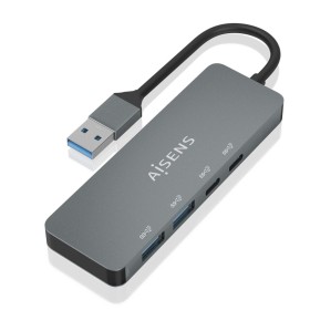 Hub USB Aisens A106-0696 Cinzento (1 Unidade) de Aisens, Hubs de rede - Ref: S9900990, Preço: 18,60 €, Desconto: %