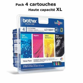 Cartouche d'encre originale Brother LC-1100HYVALBP Noir/Cyan/Magenta/Jaune de Brother, Toners et encre pour imprimante - Réf ...