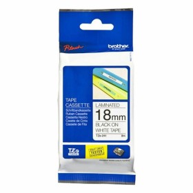 Cinta Laminada para Rotuladoras Brother TZe241 Negro/Blanco 18mm de Brother, Etiquetas adhesivas y pegatinas - Ref: S9902429,...