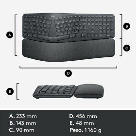 Tastatur Logitech 920-010105 Schwarz Grau Graphit Qwerty Spanisch von Logitech, Tastaturen - Ref: S9904662, Preis: 116,01 €, ...