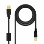 Câble USB 2.0 A vers USB B NANOCABLE 10.01.1205 Noir 5 m de NANOCABLE, Câbles USB - Réf : S9904911, Prix : 5,36 €, Remise : %