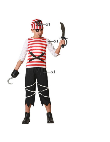 Costume per Bambini Pirata 3-4 Anni da BigBuy Carnival, Bambini - Ref: S1128892, Precio: €12.86, Descuento: %