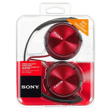 Headphones with Headband Sony MDR-ZX310AP Red by Sony, Headphones and accessories - Ref: S9906711, Price: 18,00 €, Discount: %