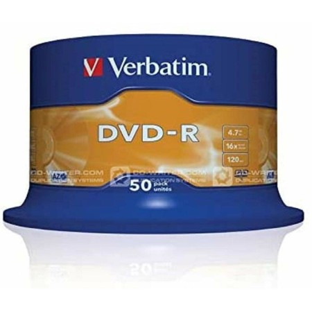 DVD-R Verbatim DVD-R Matt Silver 16x Silver (50 Units) by Verbatim, Printer toners and inks - Ref: S9908991, Price: 36,42 €, ...