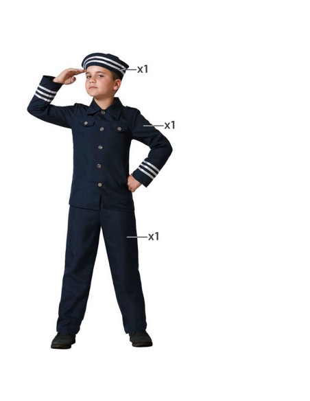 Costume for Children Sailor 10-12 Years | Tienda24 Tienda24.eu