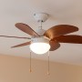 Ceiling Fan with Light Cecotec EnergySilence Aero 365 White Wood 50 W by Cecotec, Ceiling Fans with Lamp - Ref: V1709127, Pri...