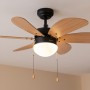 Ceiling Fan with Light Cecotec EnergySilence Aero 360 Black Wood 50 W by Cecotec, Ceiling Fans with Lamp - Ref: V1709128, Pri...