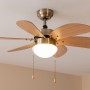 Ventilador de Teto com Luz Cecotec EnergySilence Aero 360 Dourado Madeira 50 W de Cecotec, Ventoinhas de teto com candeeiro -...