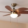 Ceiling Fan with Light Cecotec EnergySilence Aero 365 Golden Wood 50 W by Cecotec, Ceiling Fans with Lamp - Ref: V1709131, Pr...