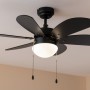 Ceiling Fan with Light Cecotec EnergySilence Aero 3600 Vision Full Black 50 W by Cecotec, Ceiling Fans with Lamp - Ref: V1709...