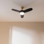 Deckenventilator mit Lampe Cecotec EnergySilence Aero 4265 Schwarz Gold 18 W 65 W von Cecotec, Deckenventilatoren mit Beleuch...