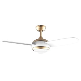 Ventilatore da Soffitto con Luce Cecotec EnergySilence Aero 4265 Bianco Dorato 18 W 65 W di Cecotec, Ventilatori da soffitto ...