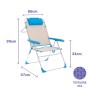 Cadeira de Campismo Acolchoada Marbueno Azul Bege 67 x 99 x 66 cm | Tienda24 - Global Online Shop Tienda24.eu