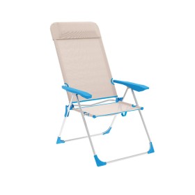 Marbueno Cadeira Dobrável 5 Posições Alumínio com Almofada Azul Praia e Piscina 61X68X82 cm 10243 | Tienda24 - Global Online Shop Tienda24.eu