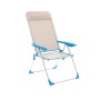 Marbueno Silla Plegable 5 Posiciones Aluminio con Cojin Beige/Azul Playa y Piscina 69X58X109 cm 10175 | Tienda24 - Global Online Shop Tienda24.eu