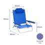 Marbueno Silla Plegable 5 Posiciones Aluminio con Cojin Azul Playa y Piscina 61X68X82 cm 10243 | Tienda24 - Global Online Shop Tienda24.eu