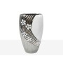 Vase Romimex White Silver Ceramic 16 x 30 x 9 cm | Tienda24 - Global Online Shop Tienda24.eu