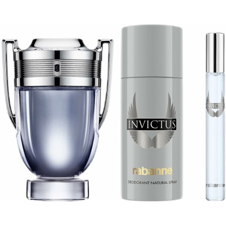 Men's Perfume Set Paco Rabanne Invictus 3 Pieces | Tienda24 - Global Online Shop Tienda24.eu