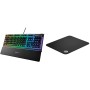 Teclado Gaming SteelSeries Apex 3 Qwerty Español Negro Alfombrilla Gaming | Tienda24 - Global Online Shop Tienda24.eu