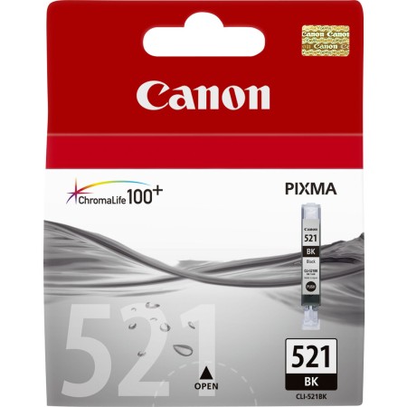 Original Ink Cartridge Canon CLI-521 BK Black | Tienda24 - Global Online Shop Tienda24.eu