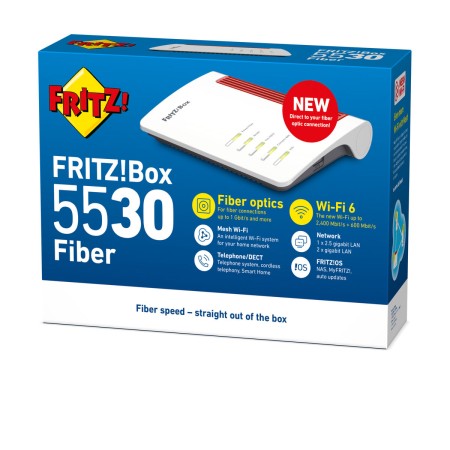 Router Fritz! FRITZBOX 5530 FIBER XGS-PONWRLS Blanco RJ45 RJ11 Ethernet LAN Wi-Fi | Tienda24 - Global Online Shop Tienda24.eu