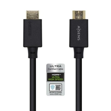 Cabo HDMI Aisens A150-0421 Preto 1 m de Aisens, Cabos HDMI - Ref: M0500654, Preço: 7,85 €, Desconto: %