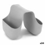 Porte-éponges pour Evier Quttin Double Gris Silicone 12,5 x 9,5 x 10 cm (24 Unités) | Tienda24 - Global Online Shop Tienda24.eu