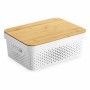 Caja Multiusos Confortime Blanco Marrón Bambú Plástico 36 x 26,5 x 13,5 cm (6 Unidades) | Tienda24 - Global Online Shop Tienda24.eu