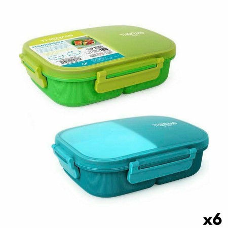 Lunchbox hermetisch ThermoSport 3 Fächer rechteckig 900 ml (6 Stück) | Tienda24 - Global Online Shop Tienda24.eu