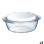 Casserole with lid Pyrex Essentials Transparent 3,2 L (3 Units) | Tienda24 - Global Online Shop Tienda24.eu