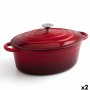 Casserole avec Couvercle Bidasoa Fierro Rouge 4,3 L 30 x 23 cm (2 Unités) | Tienda24 - Global Online Shop Tienda24.eu