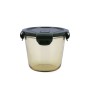 Hermetic Lunch Box Bidasoa Infinity Circular 700 ml Yellow Glass (12 Units) | Tienda24 - Global Online Shop Tienda24.eu