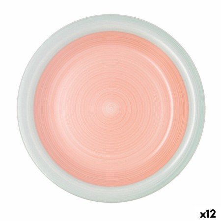 Flat Plate Quid Kaleido Green Coral Ceramic Ø 27 cm (12 Units) | Tienda24 - Global Online Shop Tienda24.eu