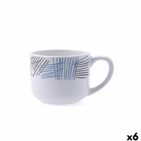 Set of Mugs with Saucers Quid Vita Morning Blue Ceramic (4 Pieces) (6 Units) | Tienda24 - Global Online Shop Tienda24.eu