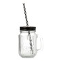 Carafe avec Couvercle et Paille Quid Maison Transparent verre 470 ml (12 Unités) | Tienda24 - Global Online Shop Tienda24.eu