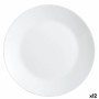 Assiette plate Luminarc Zelie Blanc verre Ø 25 cm (12 Unités) | Tienda24 - Global Online Shop Tienda24.eu