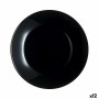 Assiette plate Luminarc Zelie Negro Noir verre Ø 25 cm (12 Unités) | Tienda24 - Global Online Shop Tienda24.eu